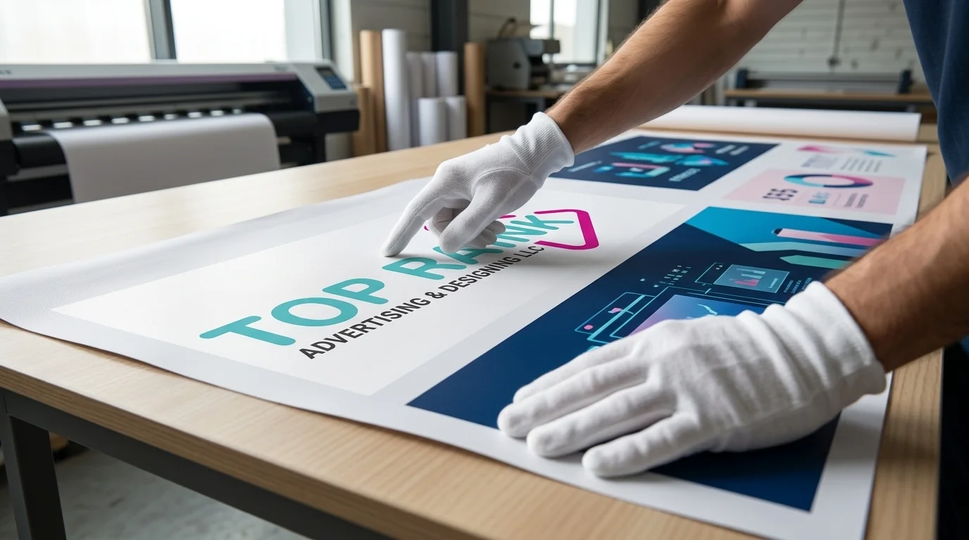 Sticker Printing service by Top Rank Advertising